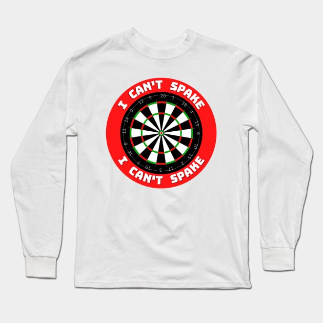 I can't spake Wayne Mardle iconic commentary Long Sleeve T-Shirt by Darts Tees Emporium